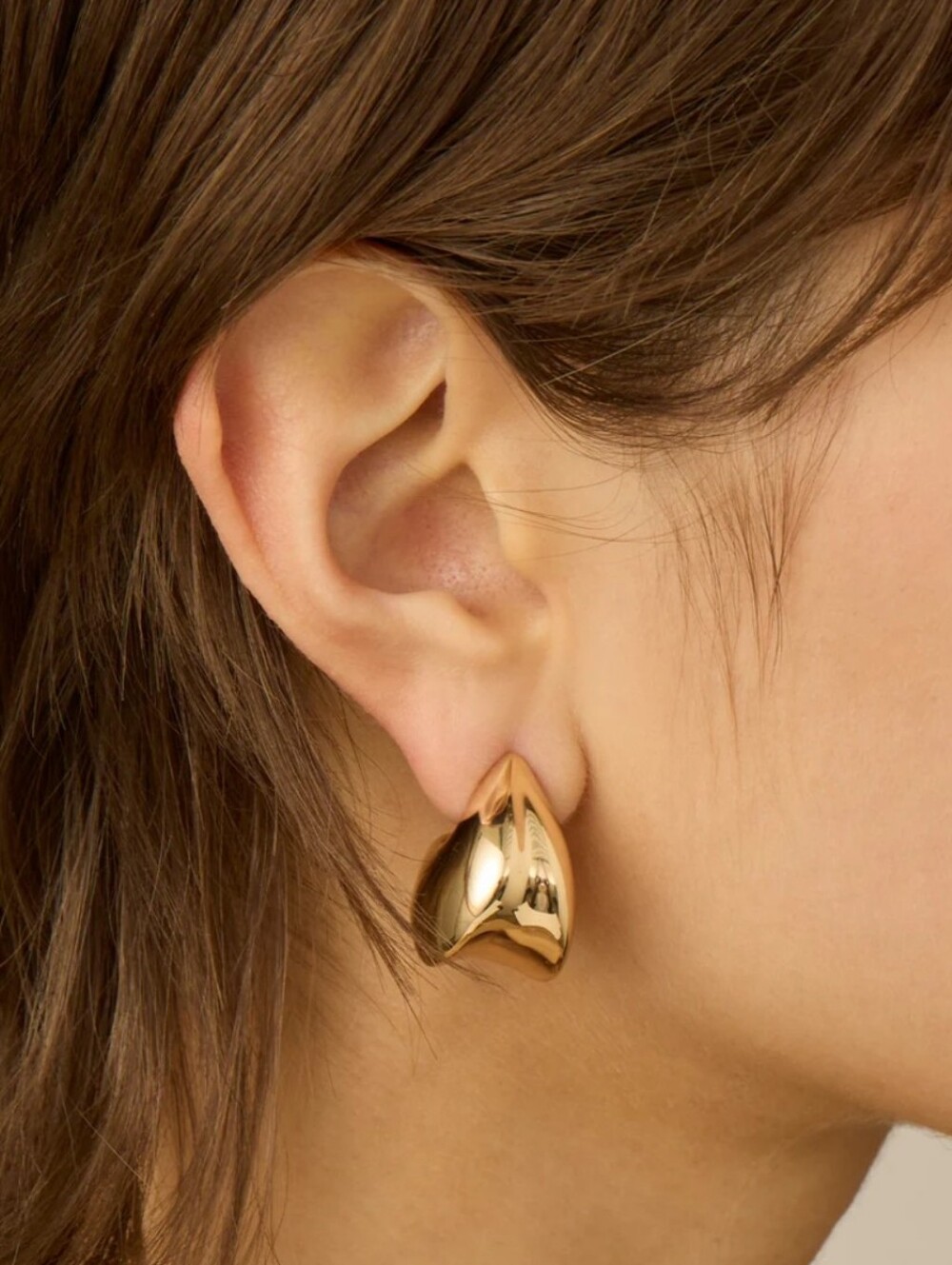 Jenny Bird Paige Puff Gold Earrings